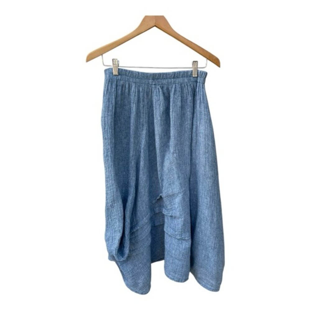 Dressed to Kill Draped Waterfall Blue Women's Skirt Sz 1